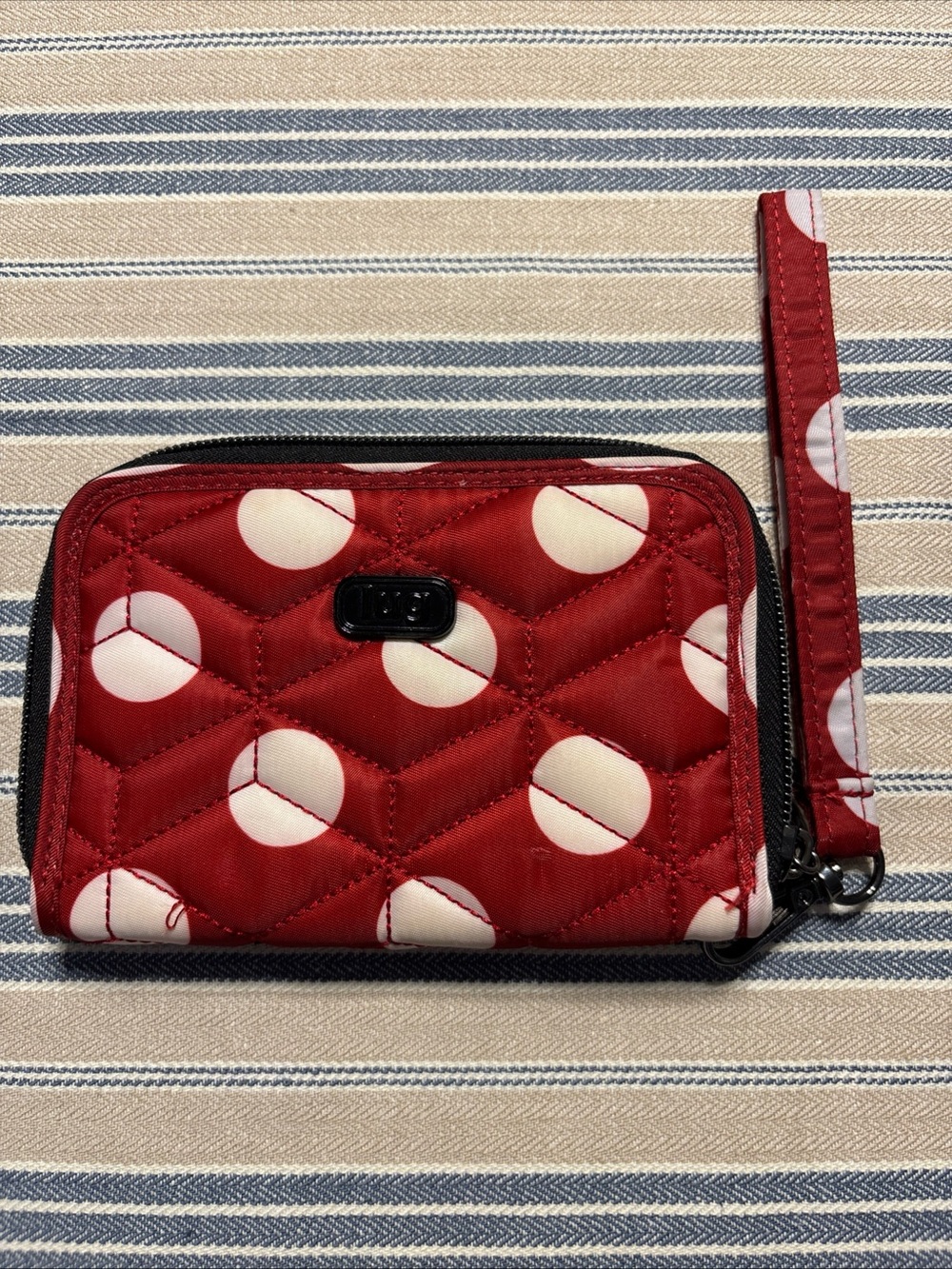 Lug Rodeo RFID Wallet and Wristlet Strap Set Legacy Collection Crimsom Lg Dot